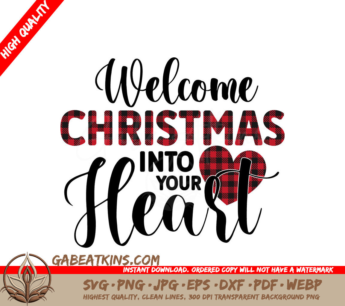 Welcome Christmas Heart SVG SVG