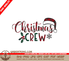 Plaid Christmas Crew SVG Design SVG