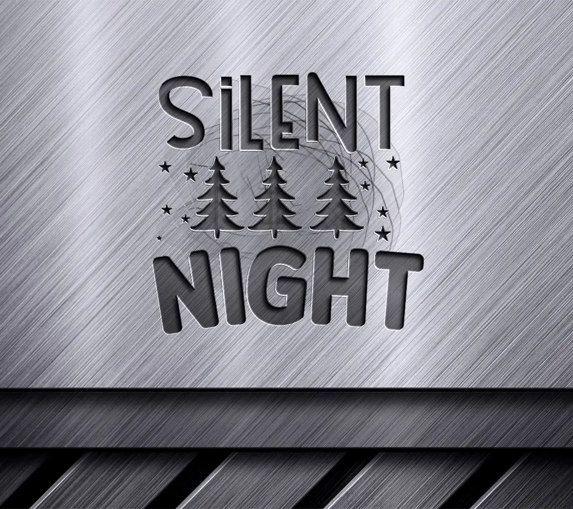 Silent Night Christmas Tree SVG SVG