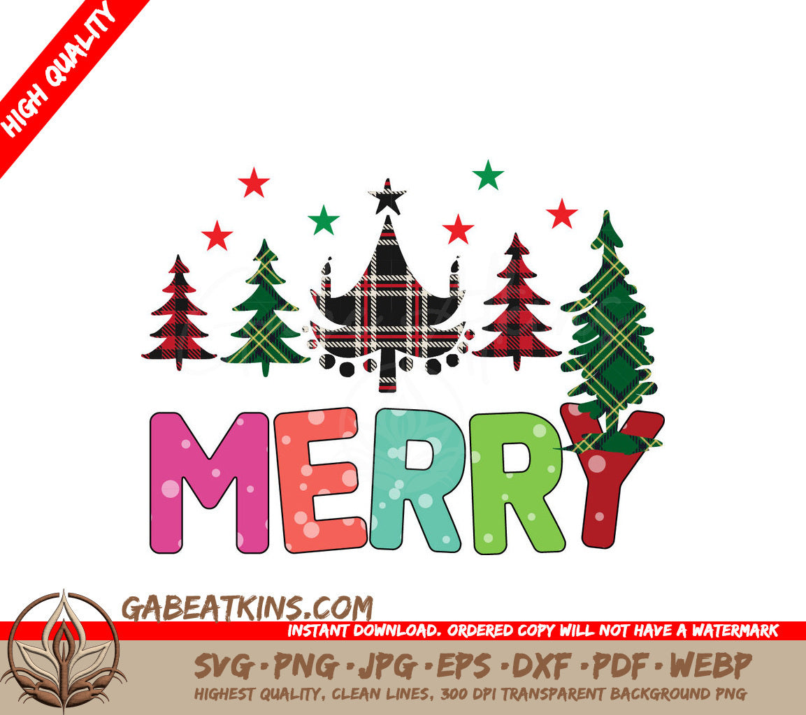 Merry Christmas Tree SVG Design SVG