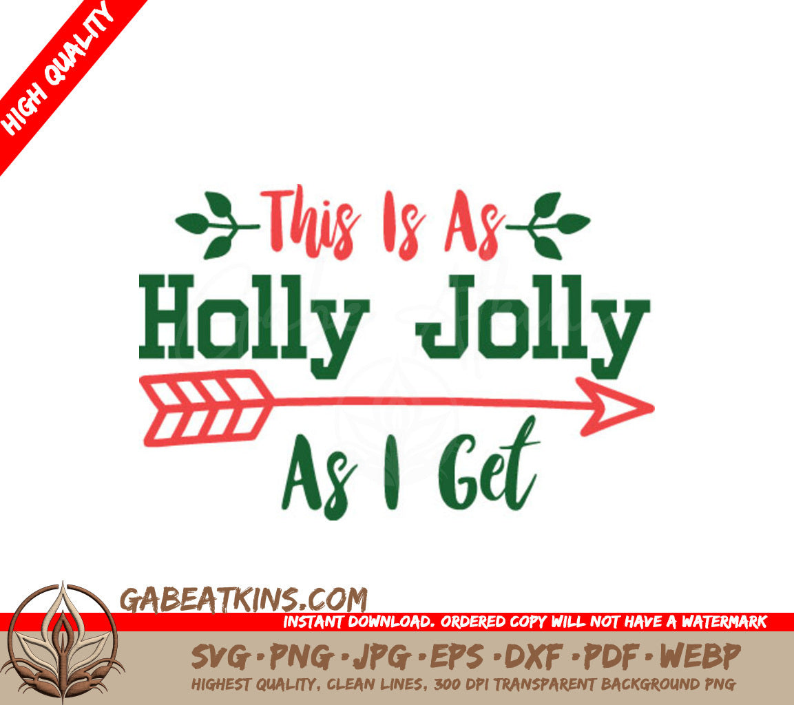 Holly Jolly Christmas SVG SVG