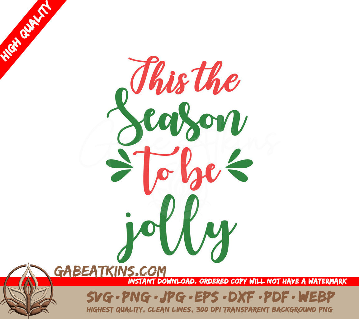 Jolly Christmas Season SVG SVG