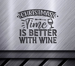 Christmas Wine SVG Design SVG