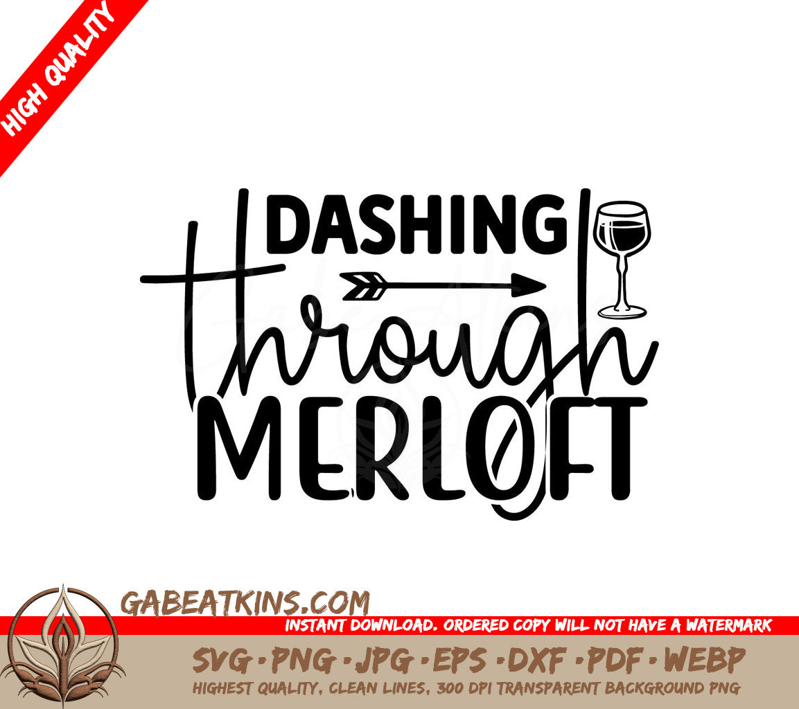 Dashing Through Merlot SVG SVG