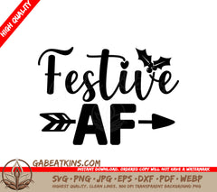 Festive AF Arrow SVG SVG