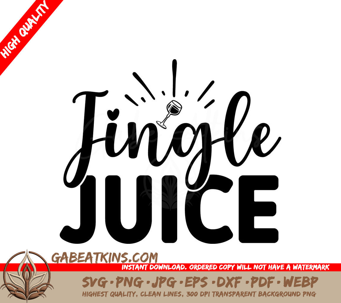 Jingle Juice SVG Christmas Wine SVG