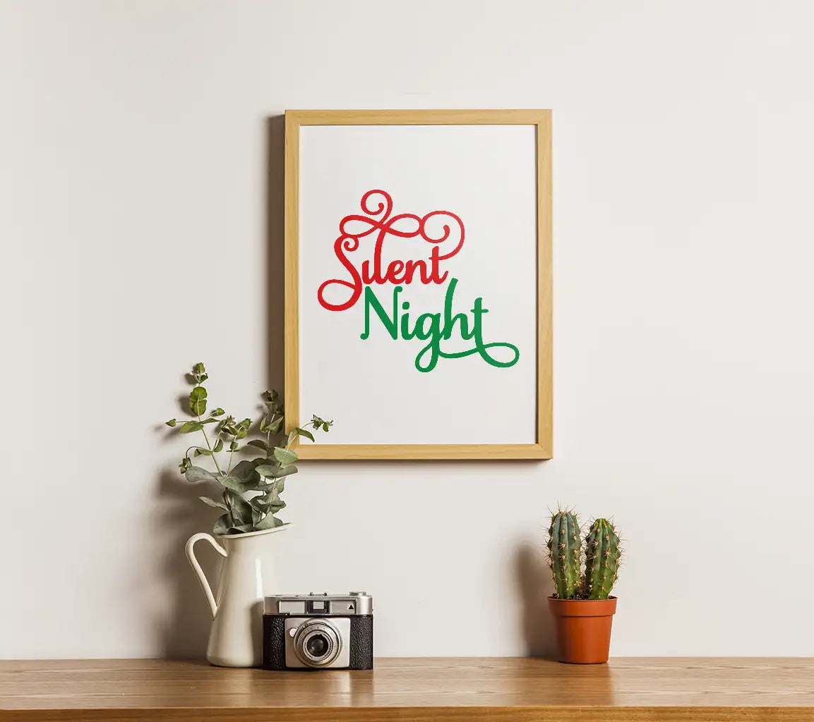 Red & Green Silent Night SVG SVG