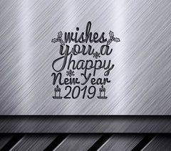 Christmas Happy New Year SVG Card SVG