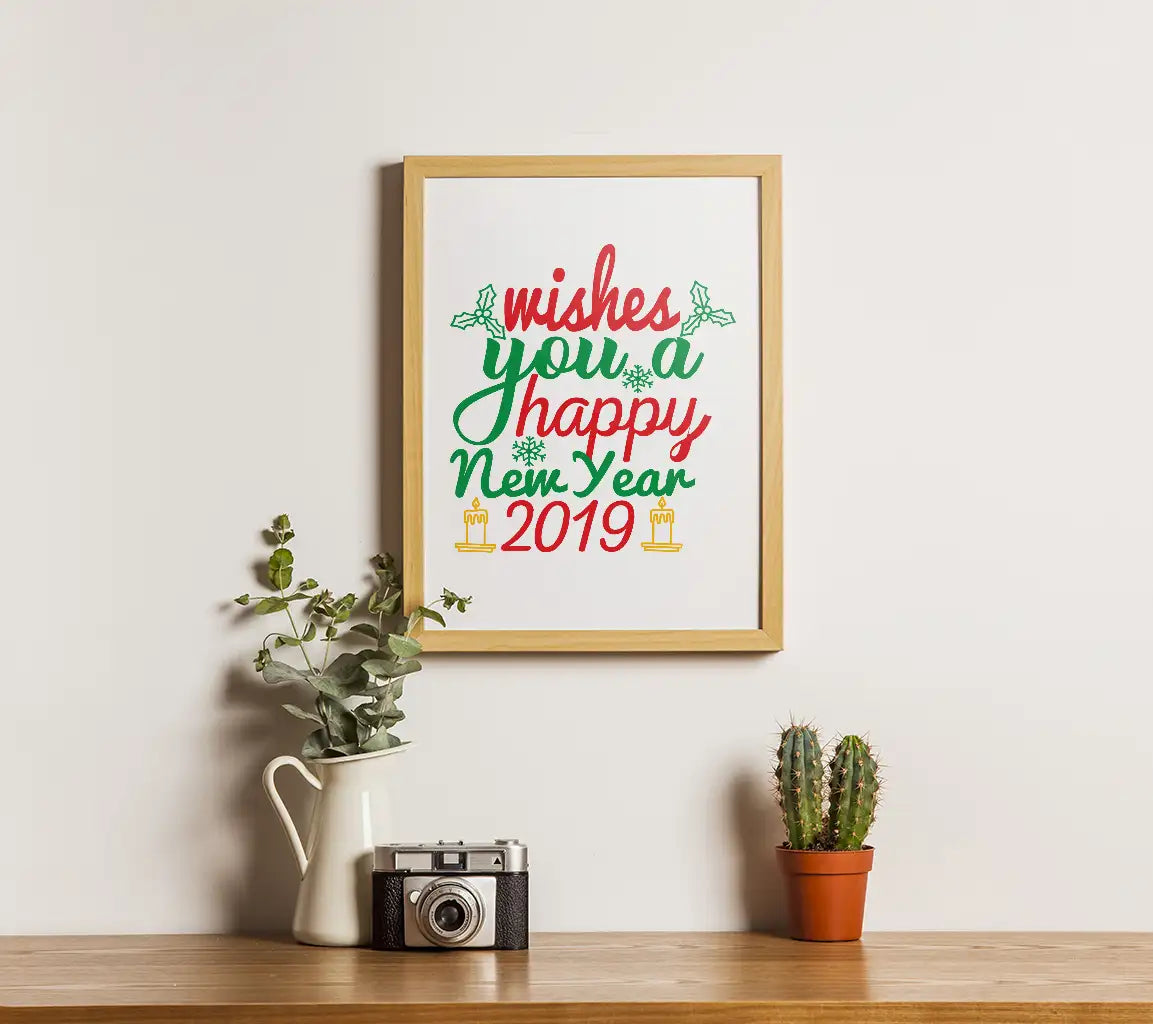 Christmas Happy New Year SVG Card SVG