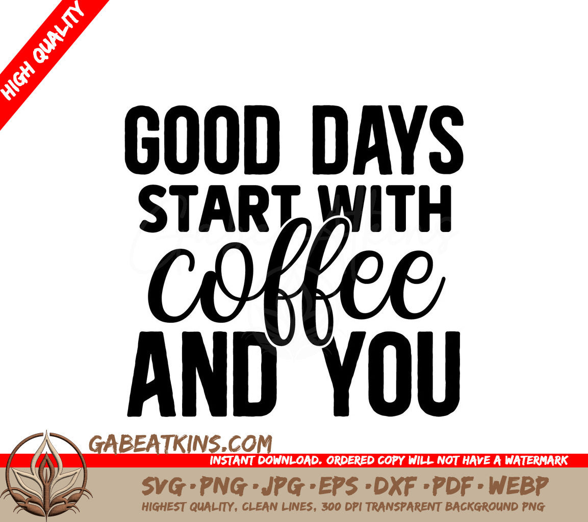 Coffee & You SVG Poster SVG