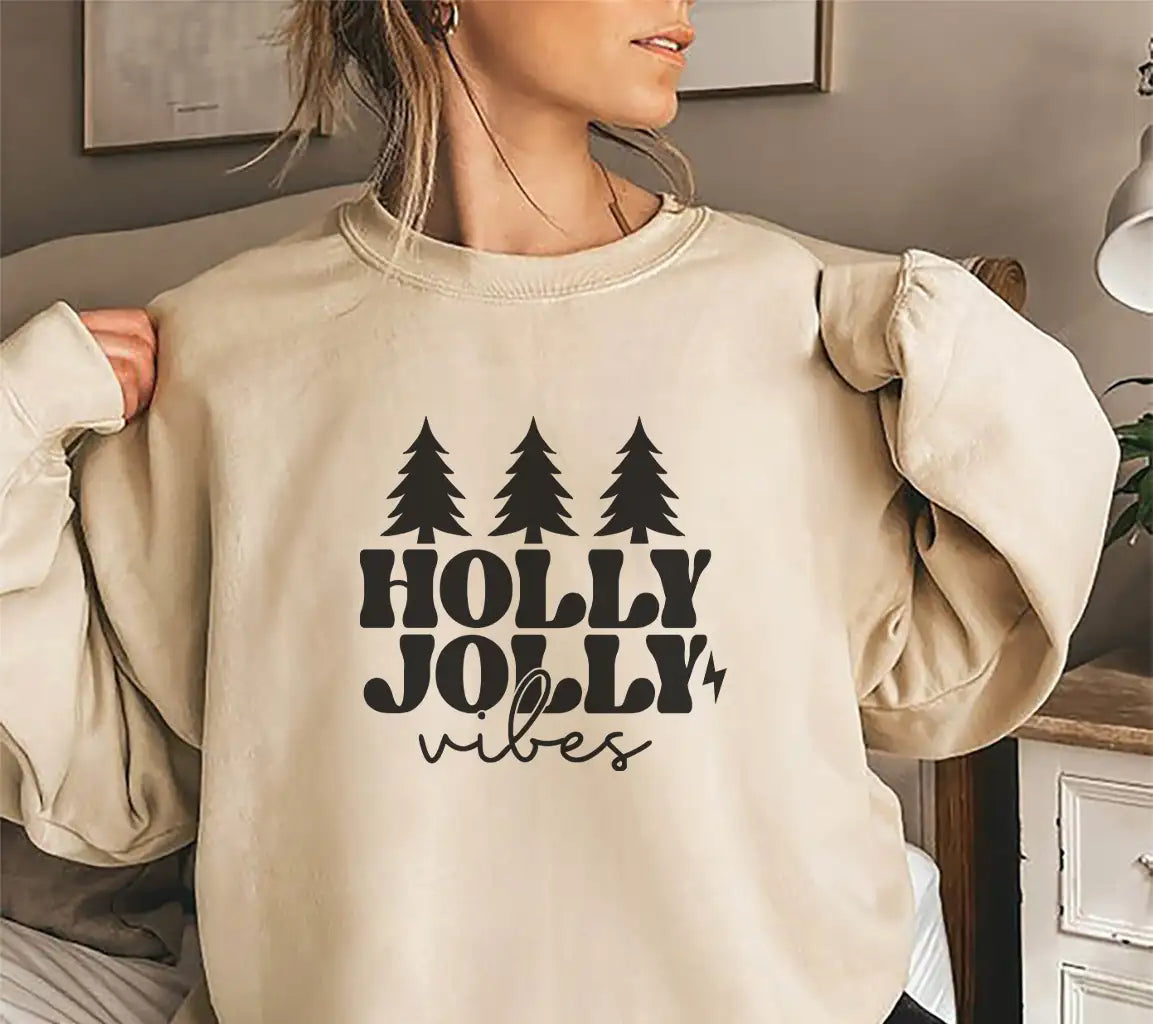 Holly Jolly Vibes Christmas SVG SVG