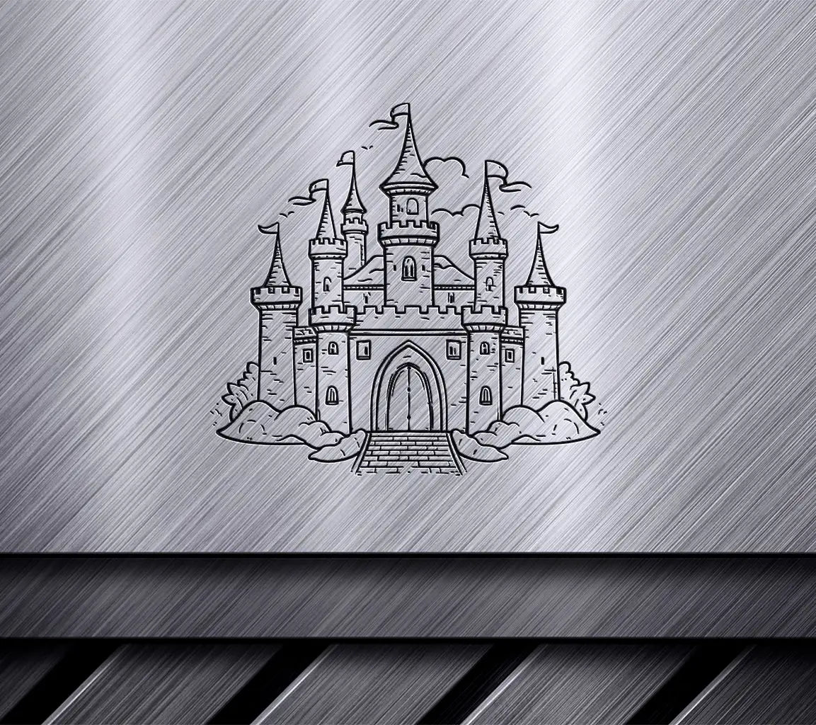  Castle Drawing SVG - The Dark Citadel SVG