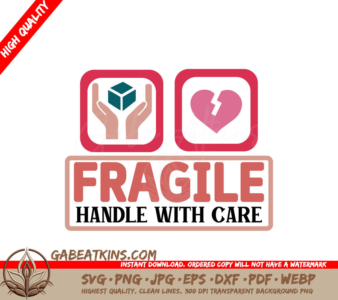 Fragile Handle With Care SVG SVG