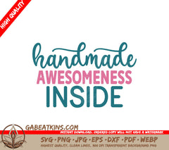 Handmade Awesomeness Thank You SVG SVG