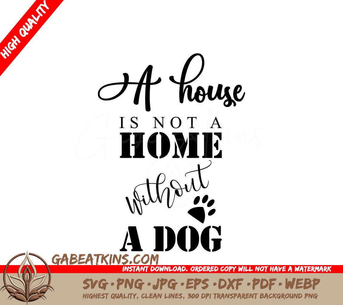 Dog House Home SVG Design SVG