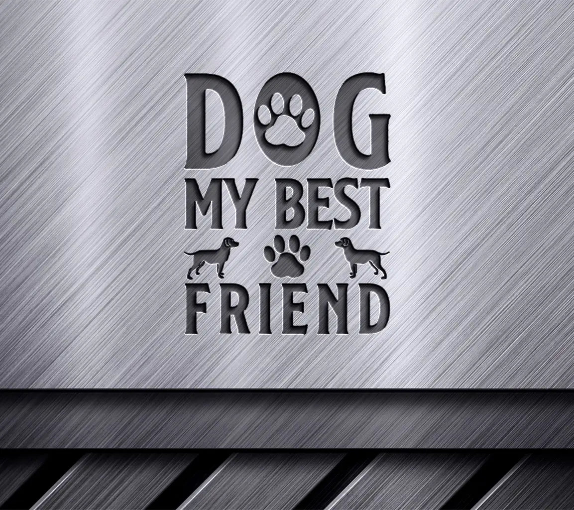 Dog Best Friend SVG Black White SVG