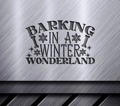 Winter Wonderland Dog Barking SVG SVG