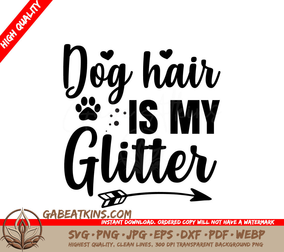 Dog Hair Glitter SVG SVG