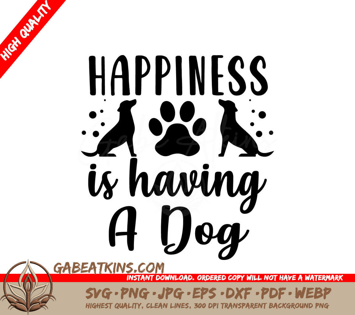 Dog Happiness SVG Poster SVG