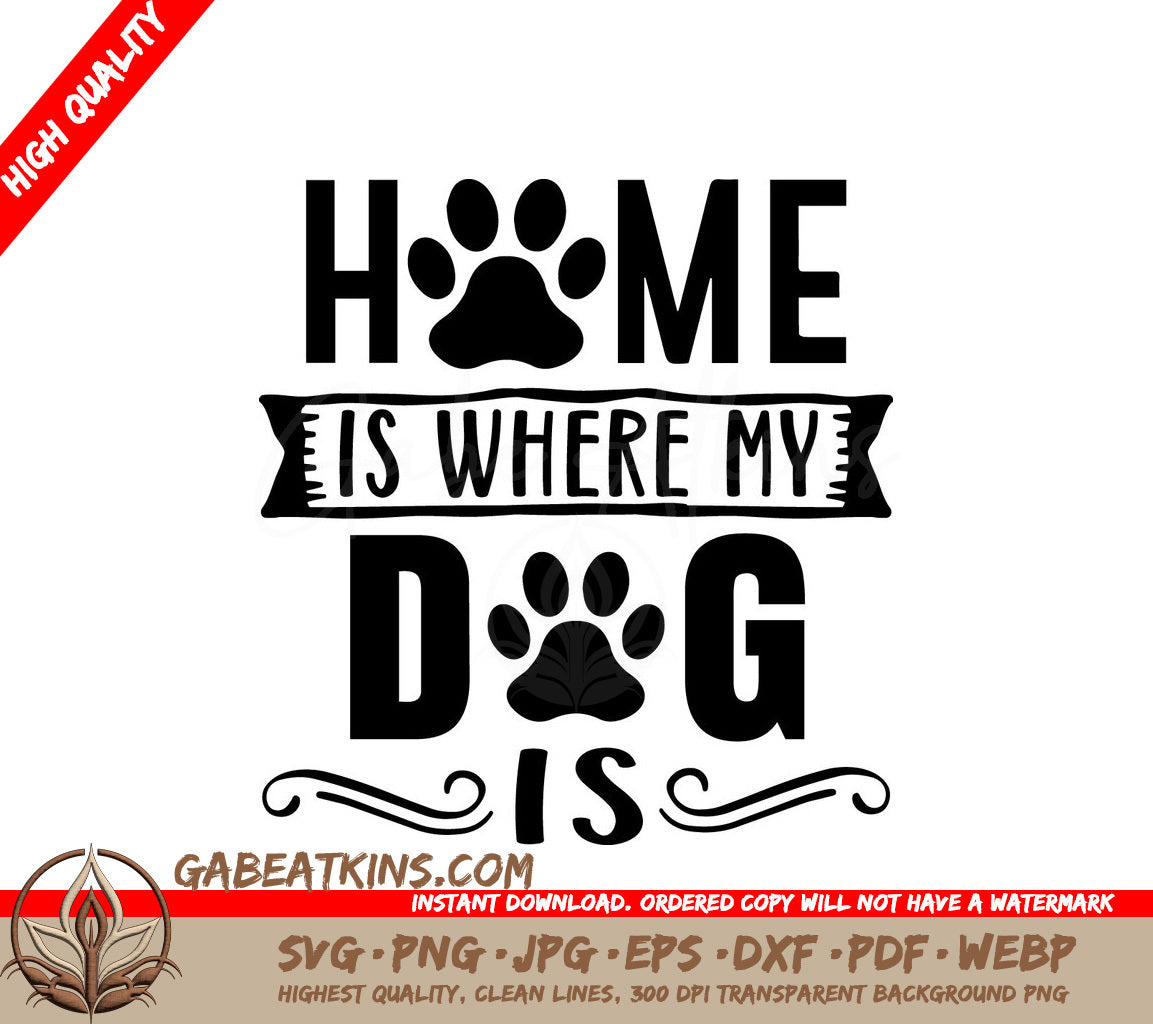 Dog Home SVG Design SVG