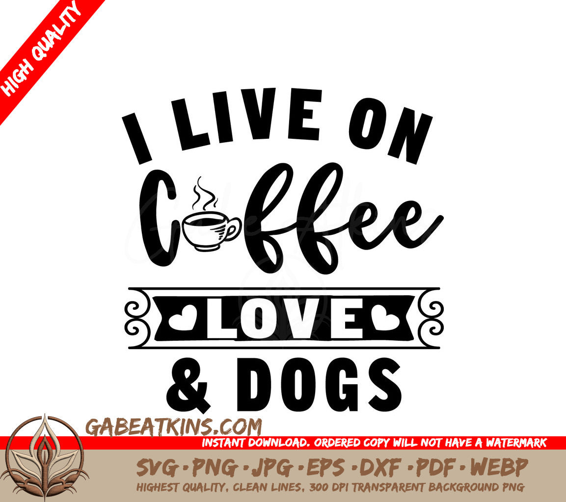 Coffee & Dog Lover SVG SVG