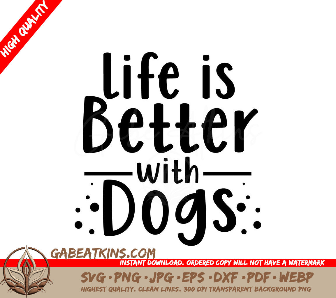 Dog Life SVG Design SVG