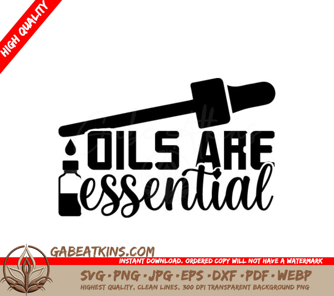 Essential Oil Dropper Design SVG SVG