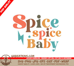 Spice Baby SVG Design with Lightning Bolt SVG