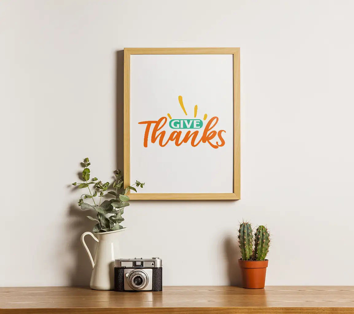 Fall Give Thanks Orange Green SVG SVG