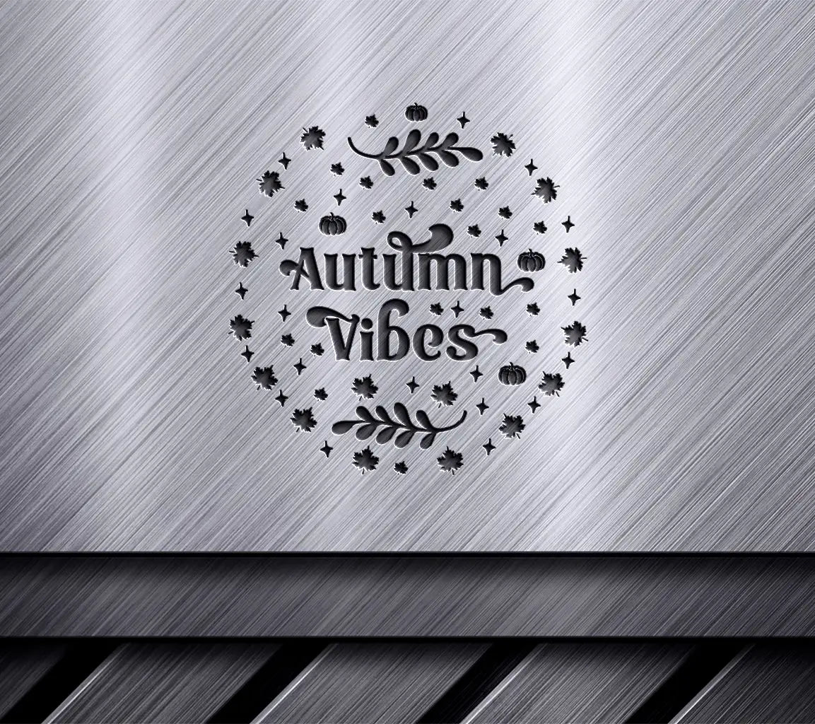 Autumn Vibes Round Sign SVG SVG