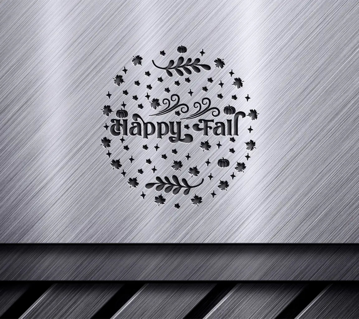 Happy Fall Round Sign SVG SVG