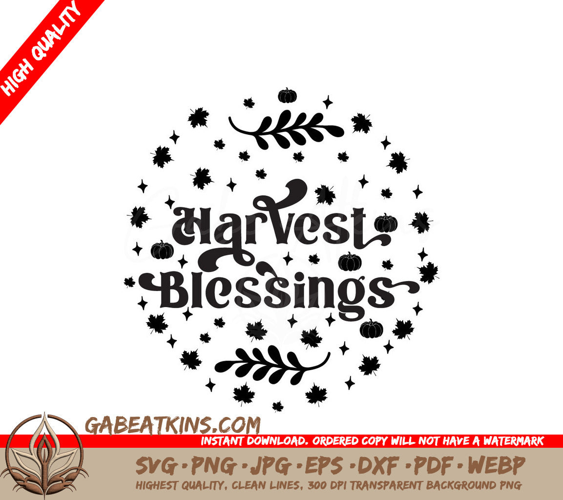 Harvest Blessings  SVG SVG