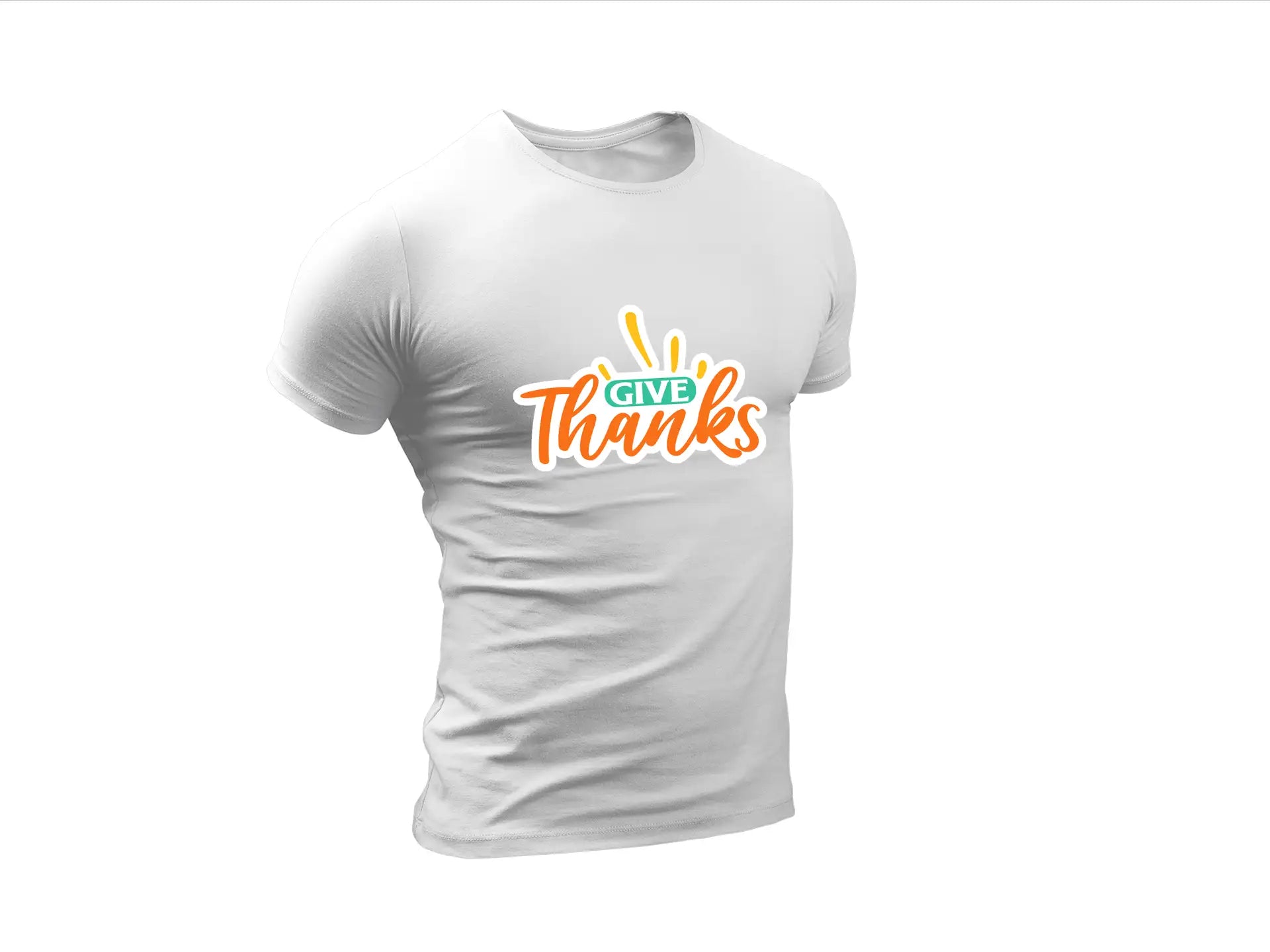 Orange & Green Give Thanks SVG SVG