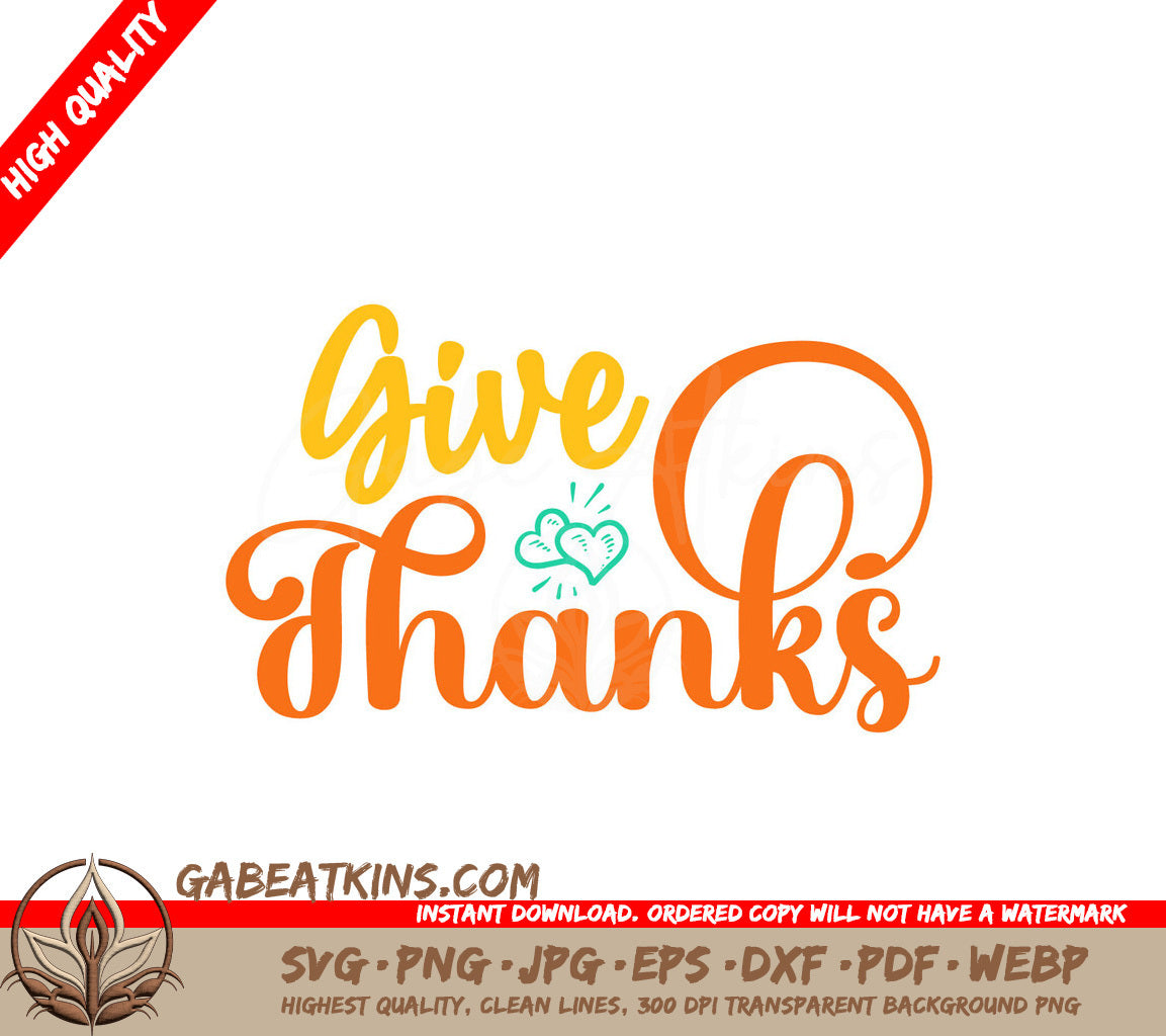 Fall Give Thanks SVG Sign SVG