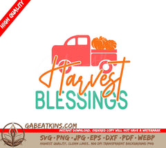 Harvest Blessings Red Truck SVG SVG