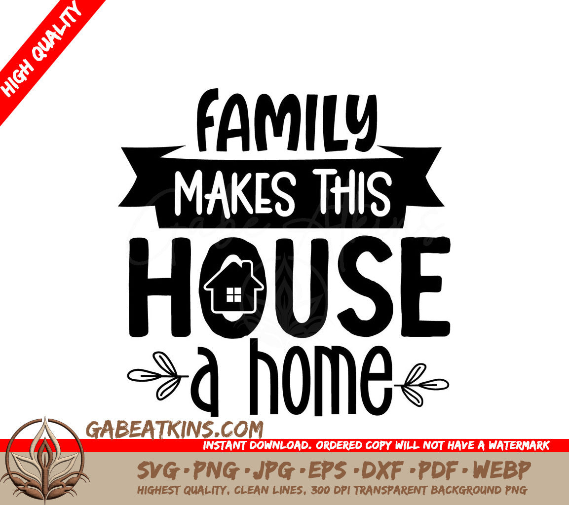 Family House Home SVG Design SVG