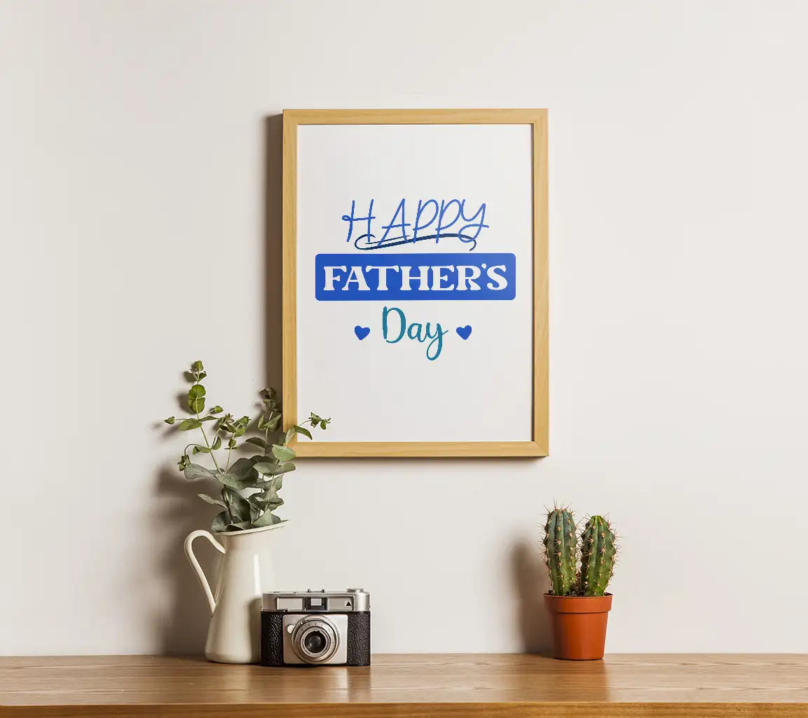 Blue & White Happy Fathers Day SVG SVG