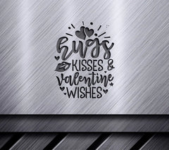 Hugs Kisses Valentine Wishes SVG SVG