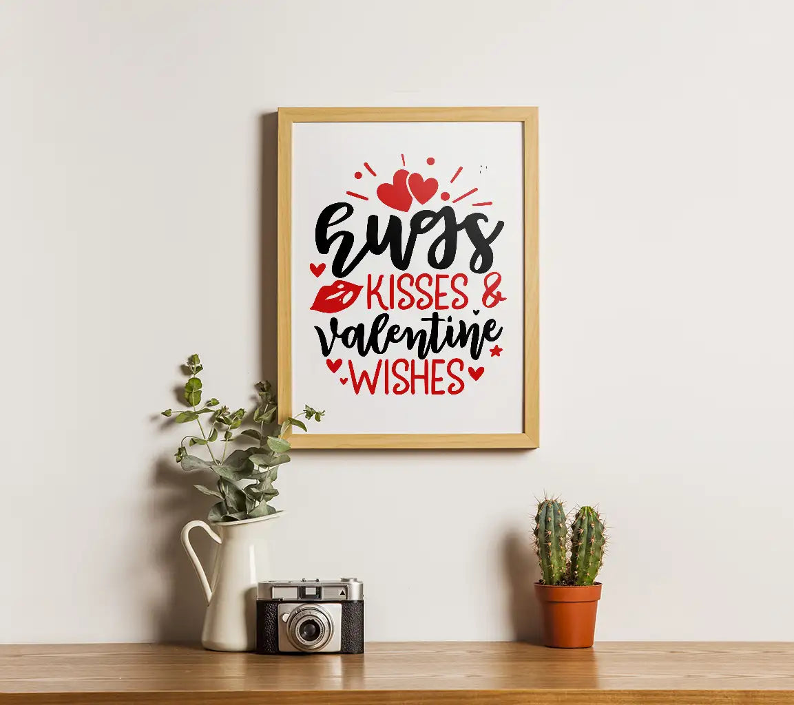 Hugs Kisses Valentine Wishes SVG SVG