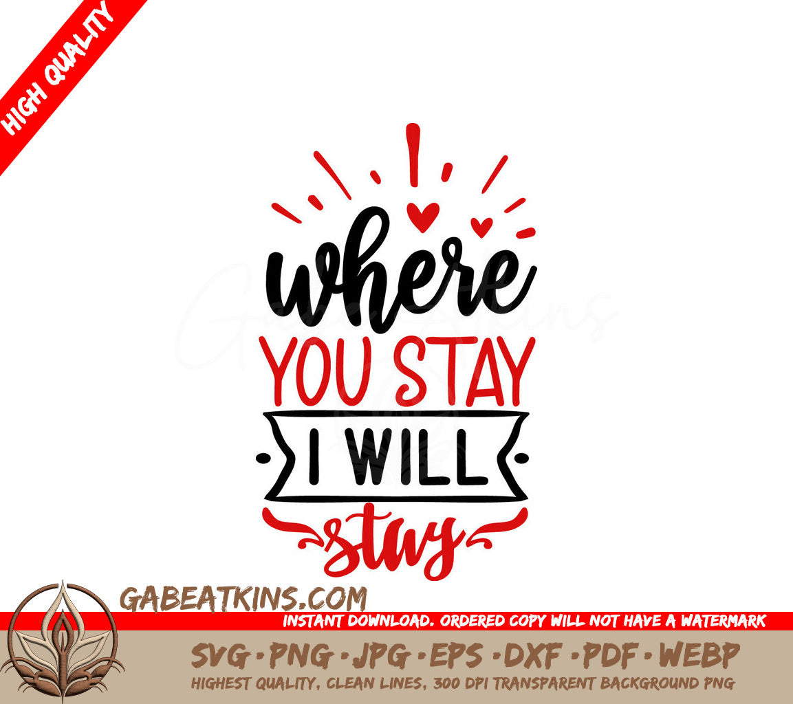 Stay With Me SVG Design SVG