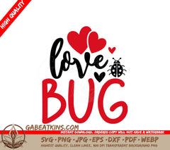 Love Bug Ladybug SVG Design SVG