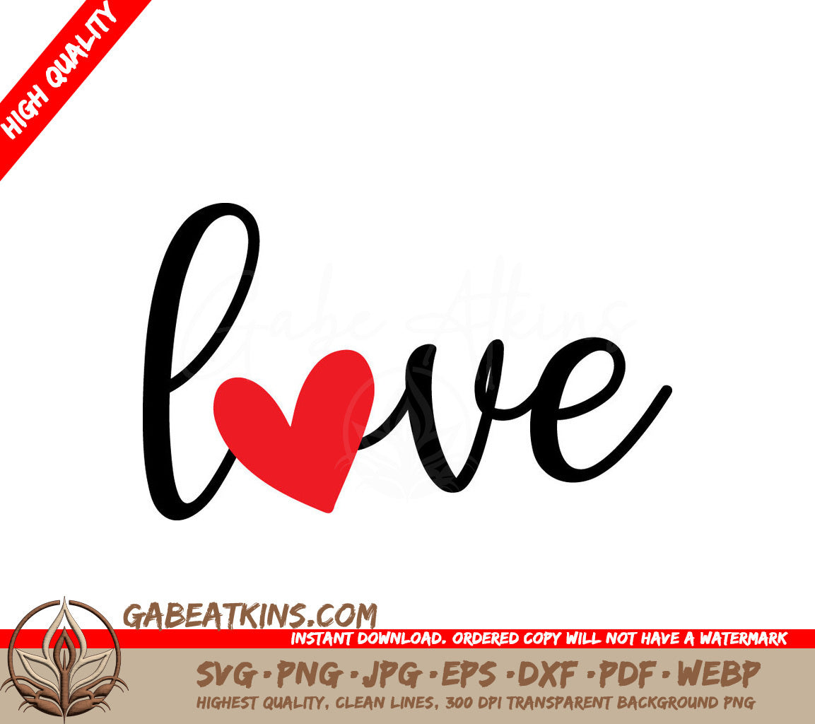 Love Heart SVG Cut File SVG