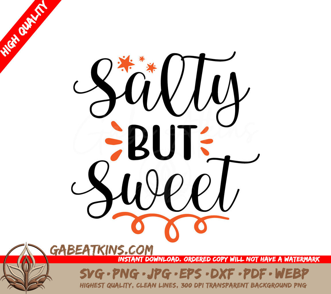 Salty Sweet SVG Design SVG