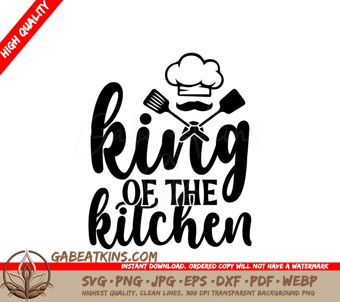 King of the Kitchen SVG Apron SVG