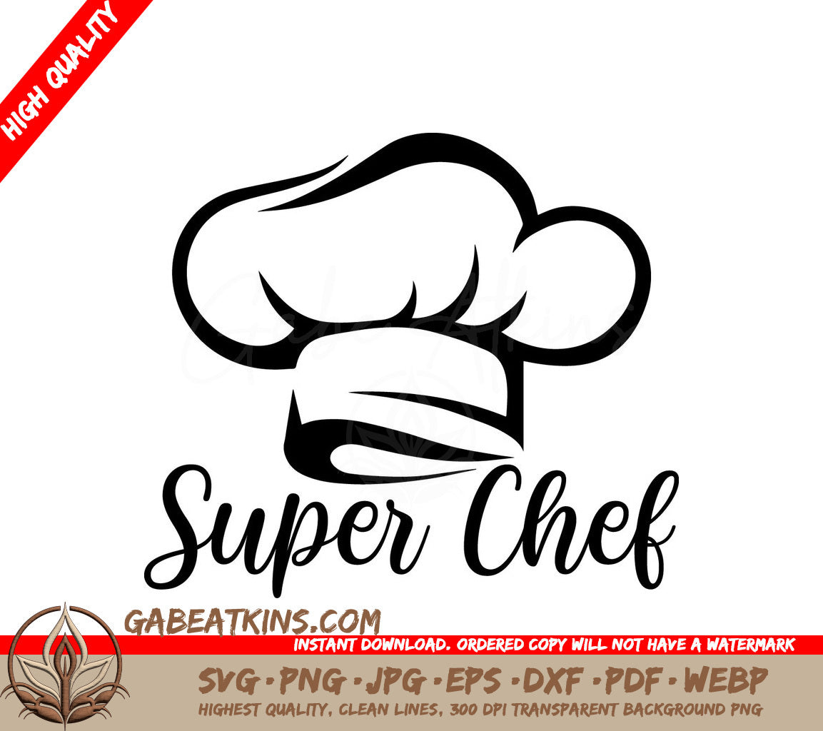 Super Chef SVG Hat & Apron SVG