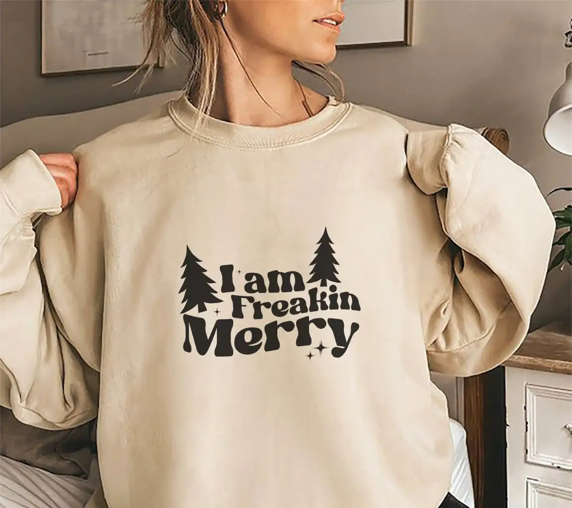 Funny Christmas I Am Freakin Merry SVG SVG