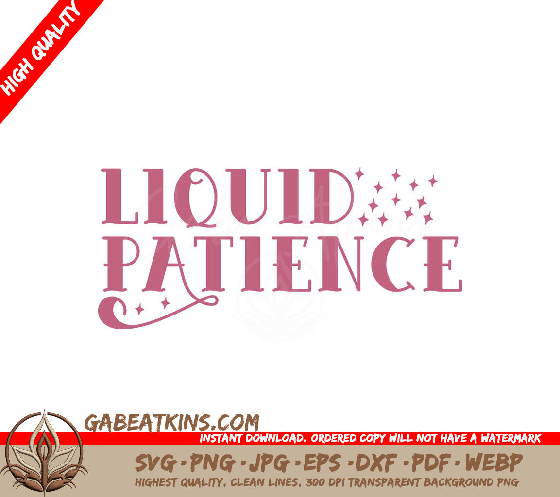 Liquid Patience Pink Design SVG SVG