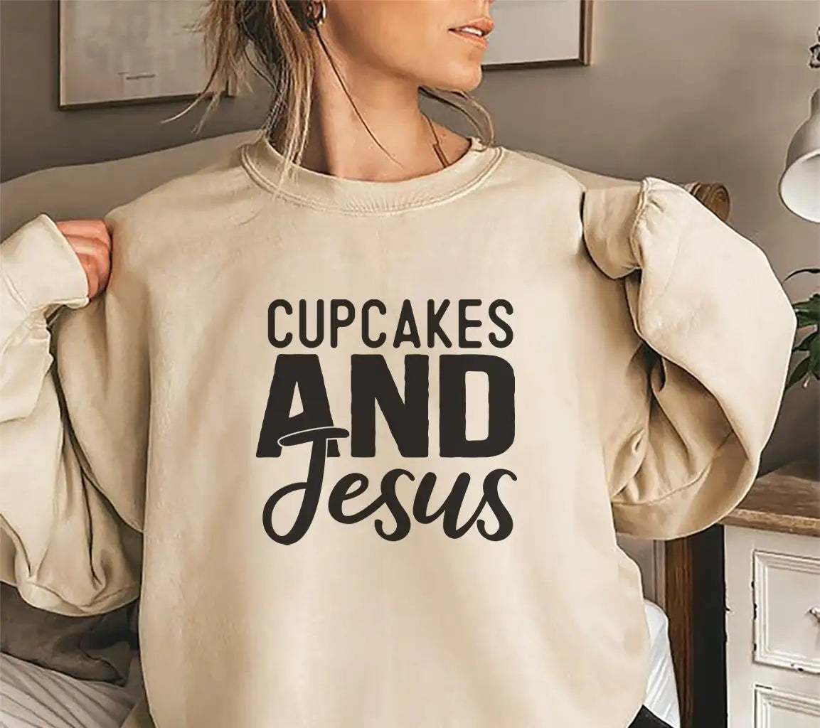 Cupcakes & Jesus SVG Design SVG