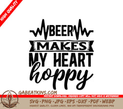 Beer Makes My Heart Hoppy SVG SVG