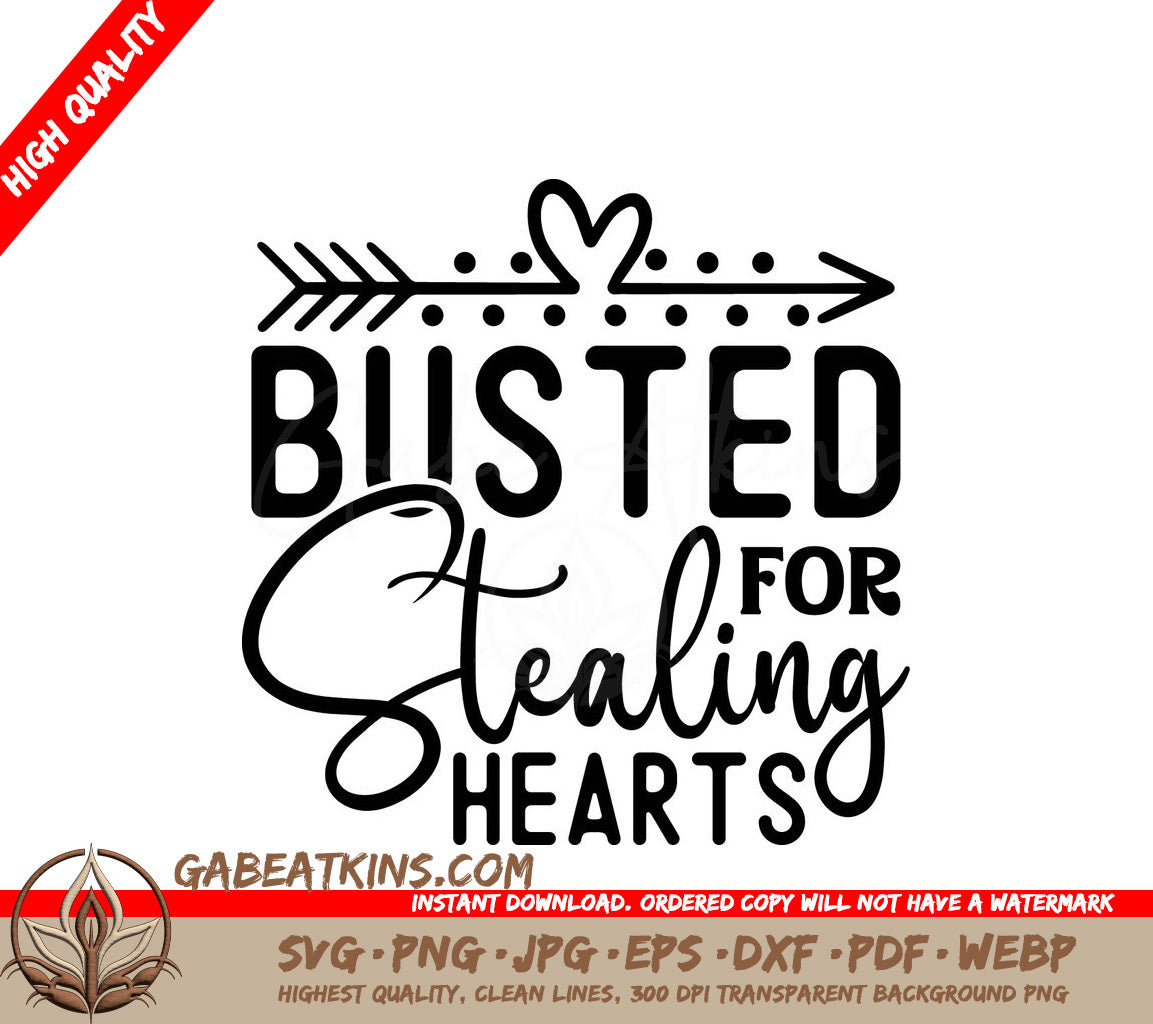 Busted Hearts SVG Design SVG